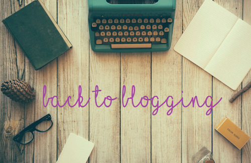 back to blogging