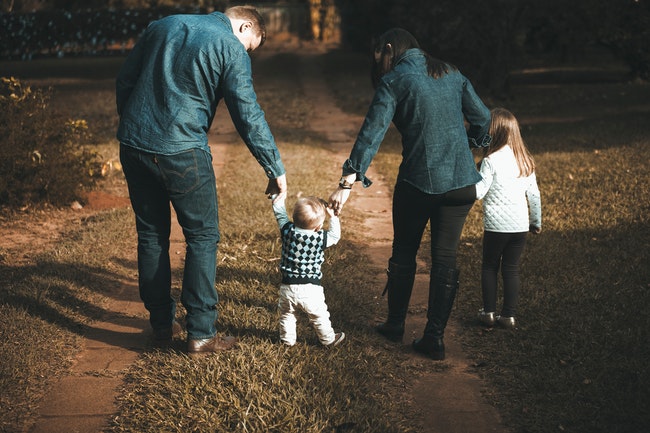 family-walking